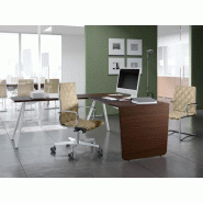 Bureau individuel pieds mixte pas cher Bureau individuel pieds mixte pas cher