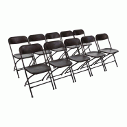 Chaises pliantes noires | Bolero - GD386