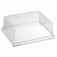Couvercle PET pour planche bambou stratifié 25x21x9,4cm transparent - par 50 Couvercle PET pour planche bambou stratifié 25x21x9,4cm transparent - par 50