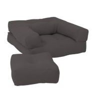 FAUTEUIL FUTON STANDARD CONVERTIBLE MINI CUBE COULEUR GRIS FONCÉ