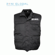 Gilet rangers sécurité en polyester/coton - City Guard - Doublure polaire et marquage sécurité_0
