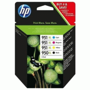 HP 950XL/951XL Pack 3 Cartouches Noir et couleurs C2P43AE - multicolore C2P43AE
