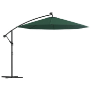 PARASOL MOBILIER DE JARDIN AVEC ÉCLAIRAGE LED 300 CM POTEAU EN MÉTAL VERT 02_0008142 PARASOL MOBILIER DE JARDIN AVEC ÉCLAIRAGE LED 300 CM POTEAU EN MÉTAL VERT 02_0008142