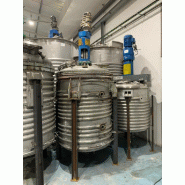 Réacteur inox 316 4000 litres d'occasion avec agitation, bobine et demi tige - référence : c6164