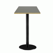 RestooTab - Mange-debout Rome 50x50cm verde comodoro fenix chants couleur laiton - vert Bois manufacturé TB-ROMFF-5050M-VER.CO-LAI