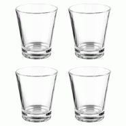 San Ignacio VIVALTO - Set de 4 tasses à café en verre 85ml - transparent verre SANR527