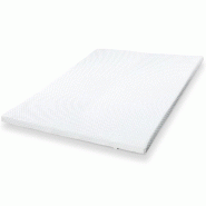 The White Stone Topper Viscoelastico Memory Foam H3 | Correcteur de matelas | Topper de matelas avec housse amovible | antibactérien  70x180 - blanc