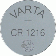 Varta Blister de 1 pile lithium Professional Electronics, 3V/25mAh, format CR1216 - gris 6216101401