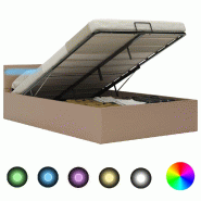 VidaXL Cadre de lit à rangement hydraulique sans matelas 120x200 cm  Modèle Arloria - 285560