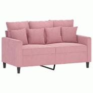 VidaXL Canapé à 2 places Rose 120 cm Velours Modèle Aero Balcon - 8721012140226