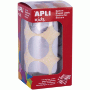 Apli 708 gommettes rondes, diam. 33 mm, en rouleau, coloris argent - 8410782184829