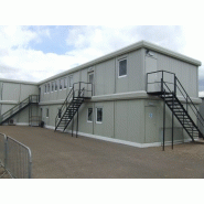 Bungalow de chantier 24' / modulaire / bureau / aménagé / ossature en métal / parois en métal / isolé / 7.33 x 2.43 x 2.59 m