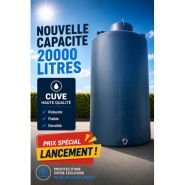 Cuve de stockage eau 20m3 Duraplas - BASIC - Protection UV15, PEHD opaque, garantie 5 ans