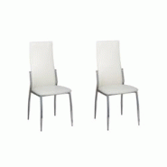 Décoshop26 - Set de 2 chaises de salle à manger cuisine design classique en PVC blanc DEC025478 - blanc 3000255273683 Décoshop26 - Set de 2 chaises de salle à manger cuisine design classique en PVC blanc DEC025478 - blanc 3000255273683