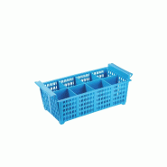 GastroHero Panier à couverts 8 compartiments 89x89 mm, bleu - BSKA8