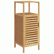 Helloshop26 - Armoire de salle de bain classique avec étagère 36 x 33 x 87 cm gain de place élégante en bambou naturel 02_0047569 - Bambou 3000234