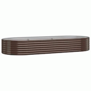 Helloshop26 - Jardinière bac lit surélevé plantes fleurs terrasse jardin de jardin acier enduit de poudre marron 02_0039562 - 3000218569020 Helloshop26 - Jardinière bac lit surélevé plantes fleurs terrasse jardin de jardin acier enduit de poudre marron 02_0039562 - 3000218569020