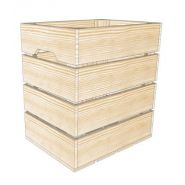 L4 - caisses en bois - simply à box - l36 x h40 x p27 cm