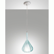 Lustre Suspension Led Lila En Métal Et Verre Borosilicate Bleu Transparent 3481-40-244 Fabas Luce - bleu 8019282540953