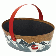 Panier carton ovale Chalet 24x20 - Panier carton ovale Chalet 24x20 -
