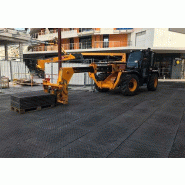 Protection de sol - Épaisseur 43 mm - Dimensions 1160 mm x 760 mm - Charge admissible 30 tonnes/m² - PVC recyclé