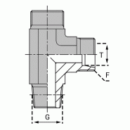 Raccords à bague Mâle BSP conique (Whitworth) - Orientable renversé - FTMCOR0604 - TMCOR 06S/1/4 NE