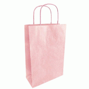 Sac en papier et betterave rose mat 23x12x30cm - par 50