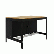 SimonRack Table de travail d’atelier, 1210x760 mm, Charge 600 kg, armoire à outils, Noir - BT-0 - noir métal 8425437138065