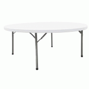 Table pliante ronde blanche diametre 152cm Furnitrade - 841101001479