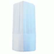 Toque ajustableclassique airlaid blanc H 31cm par 10