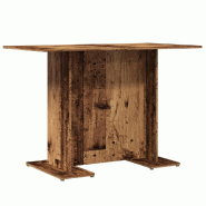 VidaXL Table à manger vieux bois 110 x 60 x 75 cm bois ingénierie Modèle Boréal Vision Élite - 855808