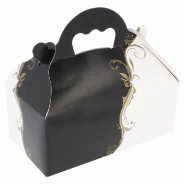 Boîte pâtissière à poignée Baroque 10x18x7cm - par 50