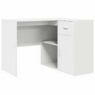 Bureau d'angle avec tiroir Blanc 102 x 88 x 75 cm Modèle Titan Concept - 8721158934482