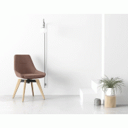 Chaise style scandinave Norus - velours-marron_0