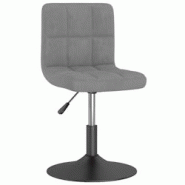 Décoshop26 - Chaise pivotante de salle à manger x1 hauteur réglable en velours gris clair DEC025082 - gris 3000255061525 Décoshop26 - Chaise pivotante de salle à manger x1 hauteur réglable en velours gris clair DEC025082 - gris 3000255061525