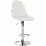 Décoshop26 - Tabouret de bar x1 avec repose-pieds hauteur réglable pivotant assise en PVC blanc cadre métallique chromé 10_0004827 - blanc 3000252 Décoshop26 - Tabouret de bar x1 avec repose-pieds hauteur réglable pivotant assise en PVC blanc cadre métallique chromé 10_0004827 - blanc 3000252