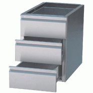 Diamond - Bloc 3 tiroirs GN 1/1 (table prof. 700 mm) - réf. CRB3 - AKS-CRB3