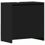Helloshop26 - Armoire de salle de bain moderne avec rangement 60 x 33 x 61 cm en bois d'ingénierie noir 02_0047730 - noir Bois massif 3000234933249