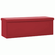 Helloshop26 - Banc banquette de rangement pliable 110 x 38 x 38 cm PVC rouge bordeaux 02_0010992 - 3000603647760 Helloshop26 - Banc banquette de rangement pliable 110 x 38 x 38 cm PVC rouge bordeaux 02_0010992 - 3000603647760