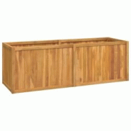 Helloshop26 - Jardinière bac lit surélevé plantes fleurs terrasse jardin 150 x 50 x 50 cm bois massif de teck marron 02_0039210 - 3000218443573 Helloshop26 - Jardinière bac lit surélevé plantes fleurs terrasse jardin 150 x 50 x 50 cm bois massif de teck marron 02_0039210 - 3000218443573