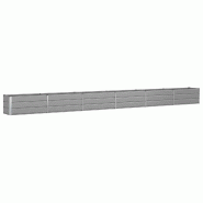 Helloshop26 - Jardinière moderne polyvalente 480 x 50 x 45 cm en acier galvanisé gris clair 02_0059205 - gris acier 3000241002600