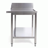 MP-700D DX table d'appoint avec dosseret et pieds (700 x 750 x 850 mm) | Tables de lave-vaisselle à baldaquin Sammic - inox 5712510
