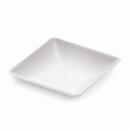 Naturesse Coupelles apéritives carrées en canne à sucre 6,5 x 6,5 x 1,2 cm blanc (2400 unités) - blanc Bagasse 15356-PV