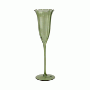 Novastyl - Lot De 4 Flutes Eden 17cl En Verre Vert - 3256391043677
