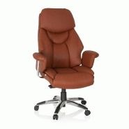 Siège de bureau / Siège de direction PRADO, cuir Marron hjh OFFICE - marron cuir 608220