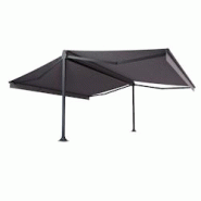 Store double pente Mabay 4,80x2x2,50 M Intersun Manuel (Manuelle - Gris anthracite structuré RAL7016ST - Gris foncé 300g/m²) - gris aluminium 36626 Store double pente Mabay 4,80x2x2,50 M Intersun Manuel (Manuelle - Gris anthracite structuré RAL7016ST - Gris foncé 300g/m²) - gris aluminium 36626