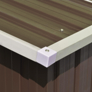 VidaXL Abri de jardin 257x489x181 cm Métal Marron Modèle Vega Industriel - 143351