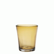 Zafferano Set 6 Verres Bei Tumbler Ambre en verre coloré soufflé à la bouche, fabrication artisanale à la main, idéal pour un usage quotidien - o