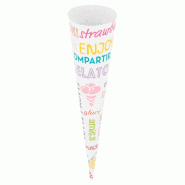 Cône pour glaces carton Parole Ø3,75x15,2cm - par 2000