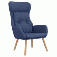 Décoshop26 - Fauteuil lounge chaise de canapé design moderne avec accoudoirs en tissu bleu pieds en bois DEC026640 - bleu Bois massif 3000255929306 Décoshop26 - Fauteuil lounge chaise de canapé design moderne avec accoudoirs en tissu bleu pieds en bois DEC026640 - bleu Bois massif 3000255929306